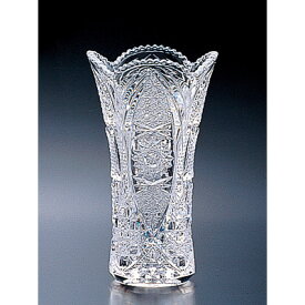 クリスタルガラス 花瓶 アウトゥーレ フラワーベース Mサイズ アデリア Φ130×H230mm おしゃれ インテリア ギフト F-70651