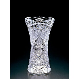 【日本製】クリスタルガラス 花瓶 花器 フラワーベース ソリティア(M) φ120×H205mm おしゃれ 上品 エレガント ギフト 贈り物 R-734