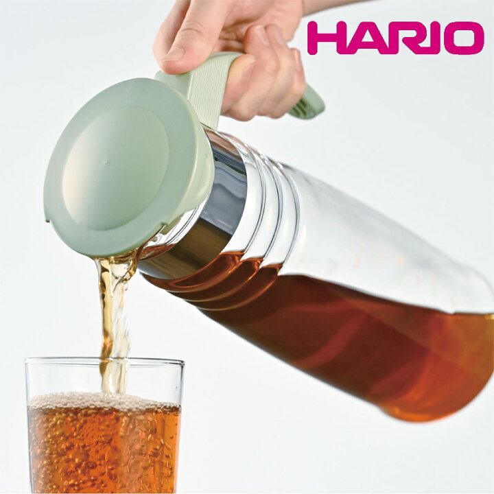 楽天市場 日本製 Hario ハリオ 耐熱ガラス 水出しお茶ポット カゴアミ付 10ml Hcc 12dg 食器洗浄機対応 熱湯対応 ｋ ｓ ｒａｉｎｂｏｗ