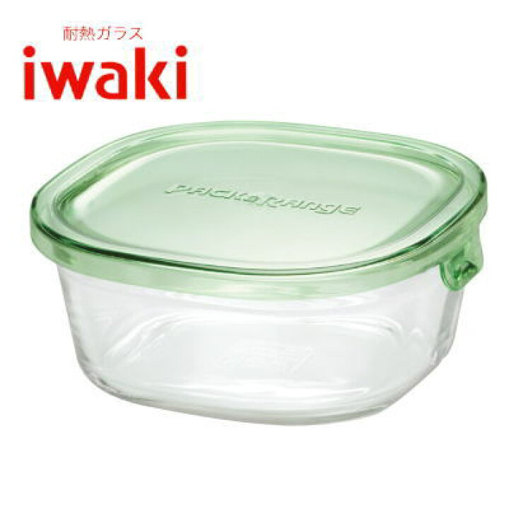 楽天市場 Iwaki イワキ 耐熱ガラス 保存容器 パック レンジ 角型 グリーン Sサイズ W130 D128 H55mm 450ml K3240n G 食器洗浄機対応 電子レンジ対応 オーブン対応 ラッキシール対応 ｋ ｓ ｒａｉｎｂｏｗ