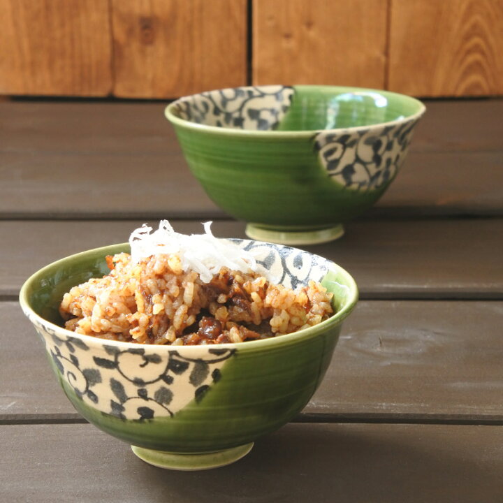 楽天市場 夫婦茶碗 お茶碗 大小 ペアセット 織部 唐草 曽根窯 おしゃれ 可愛い 和食器 食器洗浄機対応 電子レンジ対応 ｋ ｓ ｒａｉｎｂｏｗ