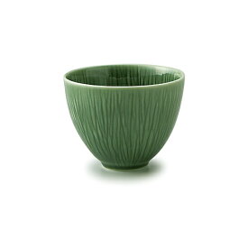 【日本製】 miyama 深山陶器 お湯呑 煎茶碗 crease クリース カップ Sサイズ Φ82×H60mm(150ml) おしゃれ 可愛い 上品 カフェ ホテル 旅館 バンケット 割烹 懐石 和食器 白磁 ホワイト / 織部 グリーン 【食器洗浄機対応】【電子レンジ対応】