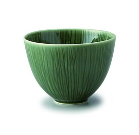 【日本製】 miyama 深山陶器 お湯呑 くみ出し碗 crease クリース ティーカップ Mサイズ Φ100×H70mm(230ml) おしゃれ 可愛い 北欧風 韓国風　和風 カフェ ホテル 旅館 割烹 懐石 白磁 ホワイト / 織部 グリーン 【食器洗浄機対応】【電子レンジ対応】