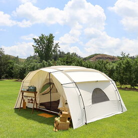 OAK DOME M オークドーム M CAMPING KAN キャンピングカン キャンプ ファミリーテント コットンテント トンネルテント ドームテント 大型テント TCコットン 2ルームテント ドッキング 【 5 ～ 6人用】 送料無料