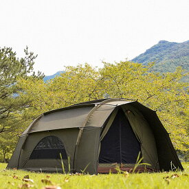 OAK DOME S オークドーム S CAMPING KAN キャンピングカン キャンプ ファミリーテント コットンテント トンネルテント ドームテント シェルター TCコットン 2ルームテント ドッキング 【 3～ 4人用】 送料無料