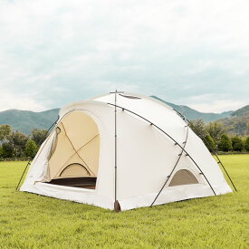 MACA DOME マカドーム CAMPING KAN キャンピングカン キャンプ ファミリーテント コットンテント ドームテント TCコットン グループキャンプ ドッキング 【 3 ～ 4人用】 送料無料