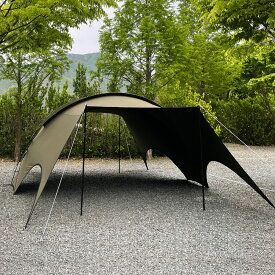 SHEL TARP シェル タープ CAMPING KAN キャンピングカン タープ ヘキサタープ 大型シェルター 六角形 TCタープ キャンプ ファミリーテント コットンテント TCコットン【 5 ～ 6人用】 送料無料
