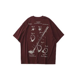 LIVINGTOWN　レトロ　クラシック　プリント　スポーツ　バンブーコットン　半袖Tシャツ