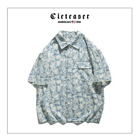 CieTeaser　アメリカン　ファッション　夏の新作　カジュアル　ビーチ　花柄　半袖シャツ