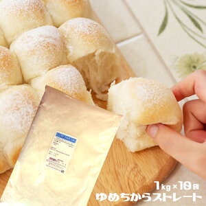 【送料無料】 パン用粉 ゆめちからストレート 10kg ( 1kg×10袋 ) 平和製粉 1kg×10 / 送料無料 / 北海道産 小麦粉 強力粉 / パン作り 手作り パン用粉 手作りパンにどうぞ 10キロ ゆめちから 夢ち