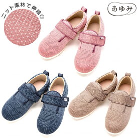 あゆみ 3E ダブルマジック3 ニット 【送料無料・返品・交換不可】 両足販売 1107 ダブルマジックiii ルームシューズ 上履き 上靴 室内 抗菌 防臭 むくみ 外反母趾 リハビリ靴 施設用 介護シューズ シニア 高齢者 レディース 婦人 敬老の日 おしゃれ 徳武産業 201367