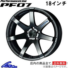 カローラ ZWE211 アルミホイール エンケイ パフォーマンスライン PF07【18×7.5J 5-100 INSET48 SBK】ENKEI PerformanceLine 18インチ 5穴 +48 インセット48 COROLLA 車用ホイール 1本 4本セット 1台分 一台分 1枚 4枚【店頭受取対応商品】