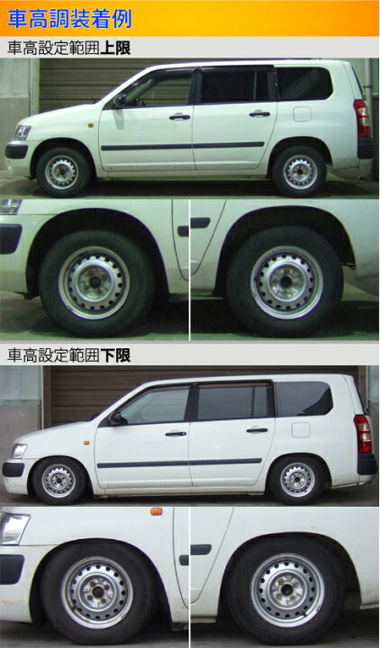 楽天市場 ラルグス 全長調整式車高調 スペックs プロボックスバン サクシードバン Ncp55v Largus Spec S 車高調整キット サスペンションキット ローダウン コイルオーバー 店頭受取対応商品 車高調 ダウンサス プロ取付店kts