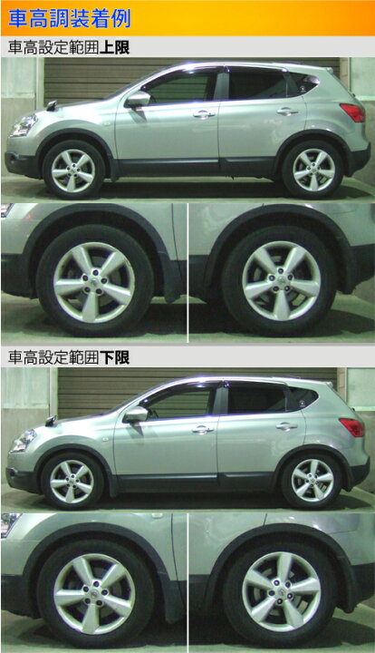 楽天市場 ラルグス 全長調整式車高調 スペックs デュアリス J10 Kj10 取付セット アライメント込 Largus Spec S 車高調整キット サスペンションキット ローダウン コイルオーバー 店頭受取対応商品 車高調 ダウンサス プロ取付店kts
