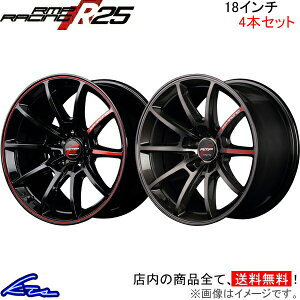 �A���~�z�C�[�� MID RMP���[�V���O R25�y18×8.5J 5-114 INSET45�z�}���J�T�[�r�X RMP RACING 18�C���` 5�� 114.3 +45 �C���Z�b�g45 �ԗp�z�C�[�� 1�{ 4�{�Z�b�g 1�䕪 ��䕪 1�� 4���y�X�����Ή����i�z