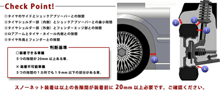 楽天市場】ゴム製タイヤチェーン イエティ スノーネット 14インチ 