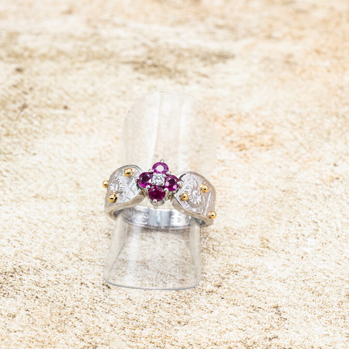 楽天市場】【中古】福原佐智 ルビー0.63ct ダイヤモンド0.04ct リング