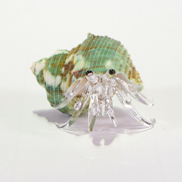 楽天市場】ガラス細工 ヤドカリ 沖縄 お土産 お取り寄せ 海の生き物 