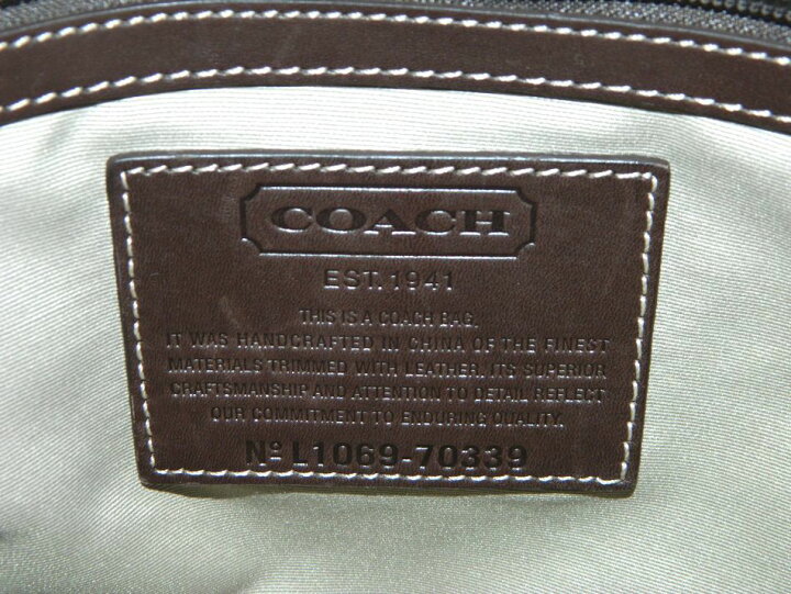 楽天市場】[中古] 送料無料 COACH シグネチャー ショルダーバッグ 