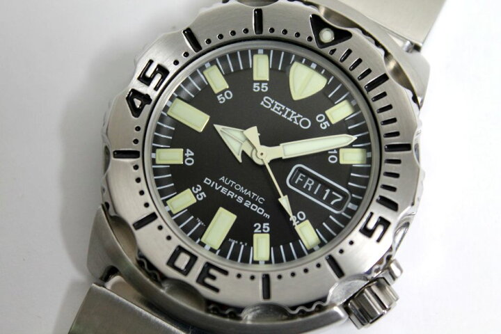 楽天市場】動作品 SEIKO ダイバーズ ブラックモンスター 