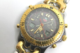 動作品 TAG HEUER プロフェッショナル セナモデル 腕時計 CG1122-0 クロノグラフ SS メンズ 男性用 クォーツ ゴールド シルバー タグホイヤー 中古 USED品
