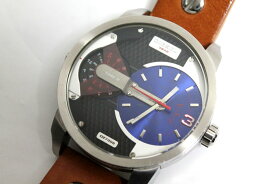 [中古] 動作品 DIESEL ミニダディ メンズ 腕時計 DZ-7308 3針 SS 男性用 クォーツ ブラック系 ブルー系 ディーゼル USED品