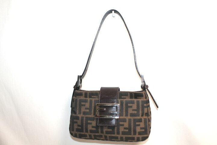 楽天市場】[中古] FENDI ズッカ柄 セミショルダーバッグ FFロゴ 茶 