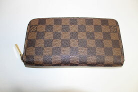 [中古] LOUIS VUITTON ジッピーウォレット ダミエ エベヌ N60015 ラウンドファスナー長財布 メンズ レディース 男女兼用 ルイヴィトン USED品