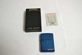 [中古] 激レア 未使用 ZIPPO 1998年頃製造 メタリック ブルー系 青系 MADE IN USA ジッポ オイル ライター