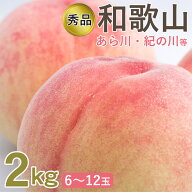 【順次ご発送中】【 和歌山県 桃 約 2kg 6〜12玉 】桃 予約 もも モモ 和歌山 和歌山のもも ギフト 和歌…