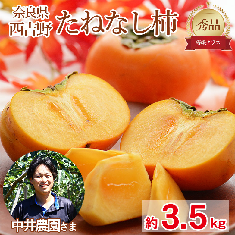 和歌山県産　たねなし柿　家庭用7キロ