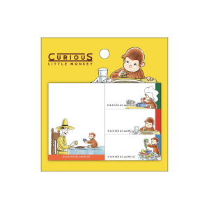 ショウワノート おさるのジョージ ふせん フルカラー 4柄 30枚 391536001