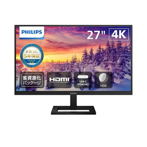 PHILIPS j^[fBXvC 27E1N1900AE/11(27C`/3840x2160 4K/IPS/Xs[J[2W x2/~,`g/HDMI2.0 x2,USB C 3.2 Gen1 x1(65W/DP Alt mode)/USB|[g