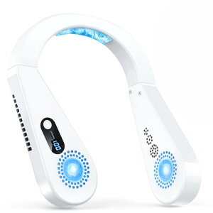 ネッククーラー 首掛け扇風機 ネックファン 【2025冷却革命・快適性MAX】超 軽量 携帯扇風機 首掛け 扇風機 強力 大風量 7000mAh大容量 3段階風力調節 羽根なし 静音 ペルチェ冷却プレート LEDデ