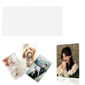 Baskiss 100枚入 カードスリーブ カードプロテクター K-POPトレカ・チェキ・ポラロイド収納専用 58x89mm 全透明