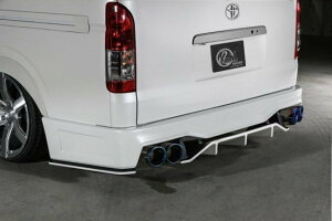 KUHL RACING 200W-GT/200W-SS リアフローティングデュフェーザー3分割タイプ 4本出しマフラー用 200系ハイエース4型ワイド 対応 社外エアロパーツ FRP素材