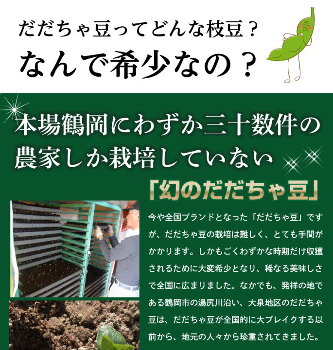 1134円 【数量限定】 だだちゃ豆 数量限定 幻の枝豆 白山だだ 1134円 【数量限定】 だだちゃ豆 数量限定 幻の枝豆 白山だだ