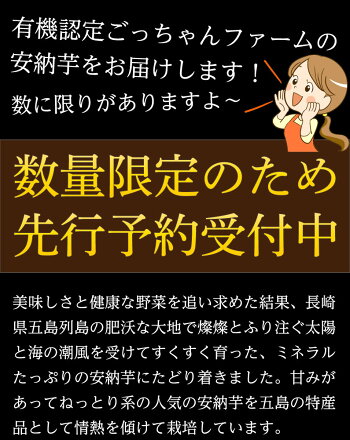 有機安納芋安納いもあんのう芋蜜芋五島列島オーガニックMLサイズA品3kg