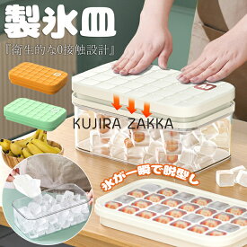 【時間限定！10%OFFクーポン】製氷皿 製氷器 製氷機 シリコン 大容量 蓋付き 1段 2段 反転 ひっくり返す 押し出す 四角氷 小分け 夏休み 保存ケース アイストレー 冷蔵庫 簡単に取り出す 28個取り 56個取り 大容量 漏れ防止 冷たい飲み物 氷 作る お酒 氷入れ容器 家庭用