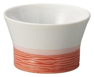 レッド白デザートカップ(小7.9×5.1cm 120cc食器 国産 陶器 日本製 美濃焼 和食器 煮物 お皿 刺身 焼き魚 鉢 小付 天ぷら デザート 一品