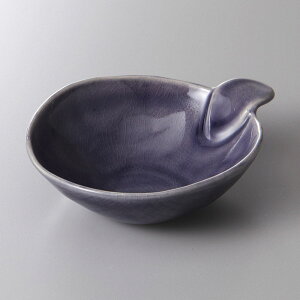 紫手付とんすい12×15×4.5cm食器 国産 陶器 日本製 美濃焼 和食器 煮物 お皿 刺身 焼き魚 鉢 小付 天ぷら デザート 一品