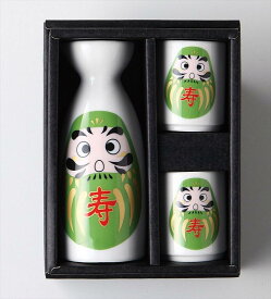 福楽　だるま　寿　酒器揃(徳利1/盃/2)※箱入り/箱：16×12×6cm酒/冷酒/一品/つまみシリーズで小皿などもあります