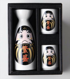 福楽　だるま　繁盛　酒器揃(徳利1/盃/2)※箱入り/箱：16×12×6cm酒/冷酒/一品/つまみシリーズで小皿などもあります
