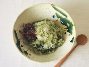 野の花丸盛鉢 中 ※スプーンは付きませんボウル サラダボウル 鉢 小鉢 和食器 ヨーグルト シリアル デザート カフェ風 おしゃれ 夏 涼しげ 氷菓 プリン あんみつ みつまめ 麺 素
