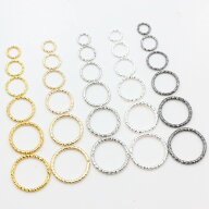 デザイン丸カン 50~100個セット 外径8〜20mm 全6サイズ 全5色 マルカン まるかん 丸リング パーツ ハンド…