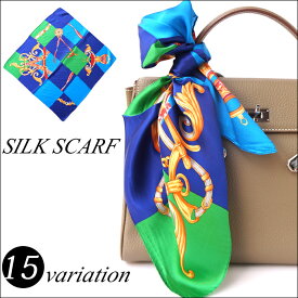 デザイン3【シルク】正方形スカーフ●シルクスカーフ/スカーフシルク/バッグスカーフ