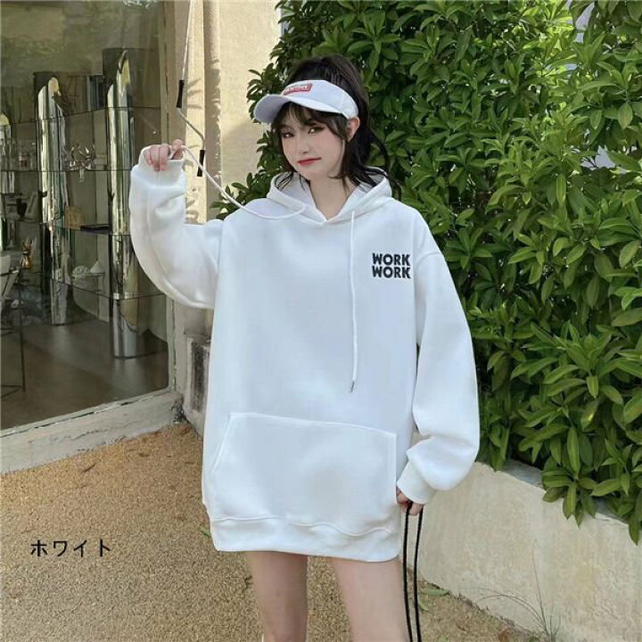 楽天市場 パーカー トレーナー レディース 秋物 フード付き トレーナー 可愛い トレーナー スポーツウェア 長袖 スウェット 長袖 春秋 薄手 送料無料 くまカンパニー