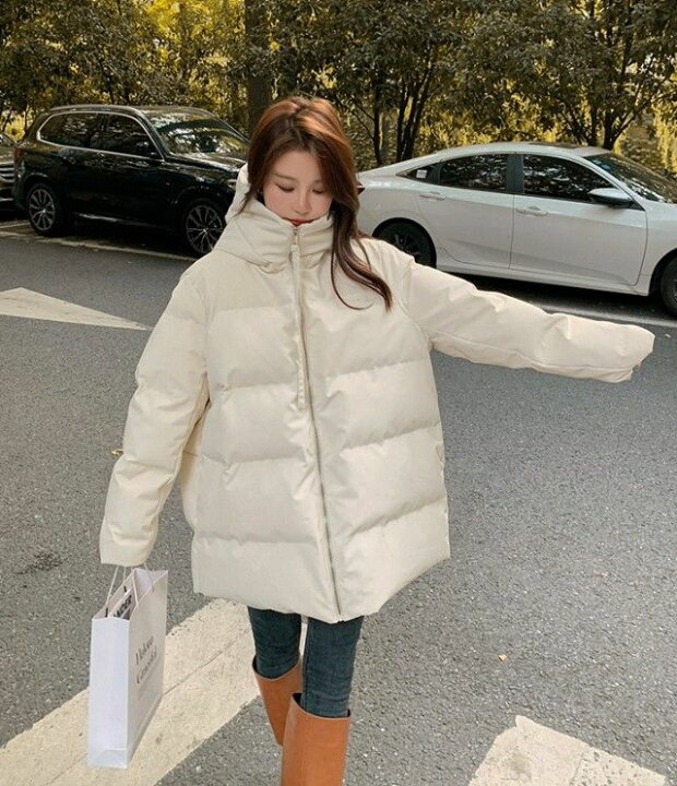 楽天市場 ダウンジャケット レディース ショート 冬 アウター フード付き ダウンコート 大きいサイズ 秋冬 韓国 ファッション 黒 ショートダウン 代 30代 ビッグシルエット オーバーサイズ ゆったり シンプル カジュアル 防寒 くまカンパニー