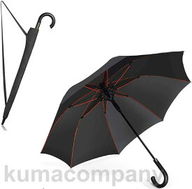 長傘 傘 自動開け 撥水性 柔軟性 耐久性 晴雨兼用 280T高密度ポンジー生地 グラスファイバー メンズ 男性 km