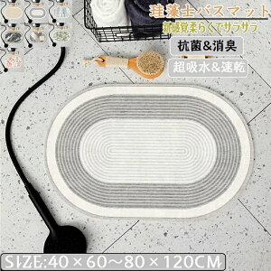 珪藻土バスマット40x60cm~ 80*120cm 大判 サイズ 珪藻土マット 風呂 バスマット 足ふきマット 速乾 珪藻土 キッチンマット 滑り止め 浴室 洗面所 吸水 速乾 抗菌 滑り止め 北欧 脱衣所 吸水マット